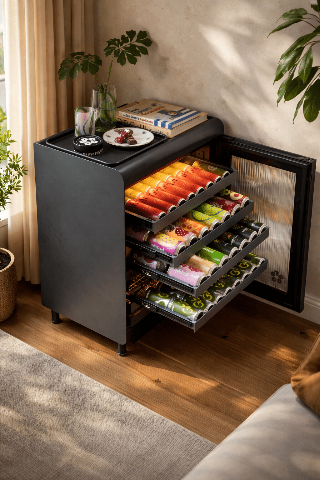 Mini Frigo Rocco Noir – Design Intelligent - Le Petit Frigo